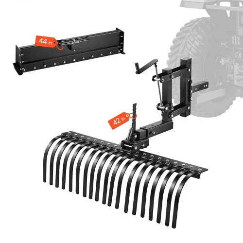 VEVOR 107 cm vilkimo peizažo grėblys ATV ir UTV