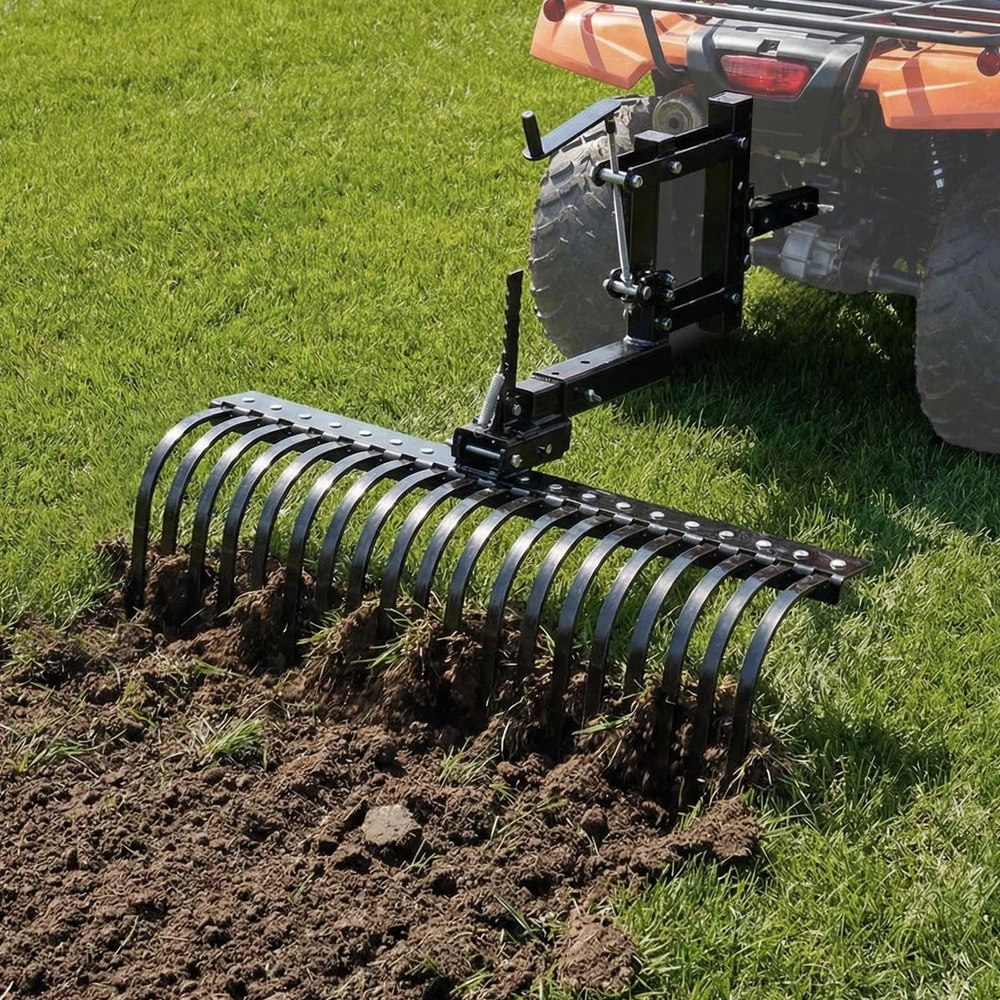 VEVOR 107 cm vilkimo peizažo grėblys ATV ir UTV