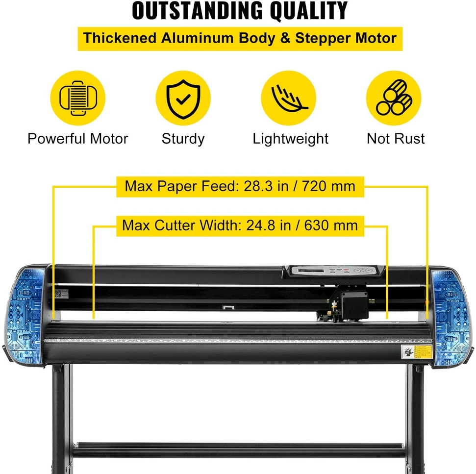 Spausdintuvas VEVOR 71 cm vinilo pjovimo aparatas su stovu