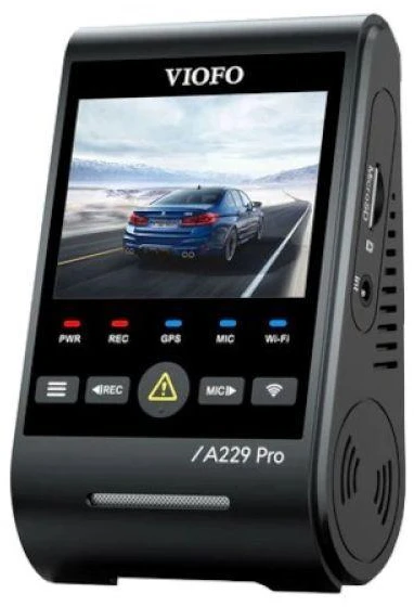 Vaizdo Registratorius - VIOFO A229 Pro 2CH-G GPS 4K Dviejų kamerų Juodas