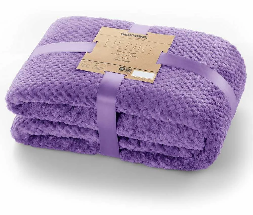 DecoKing Violetinė antklodė Henry 170 x 210 cm