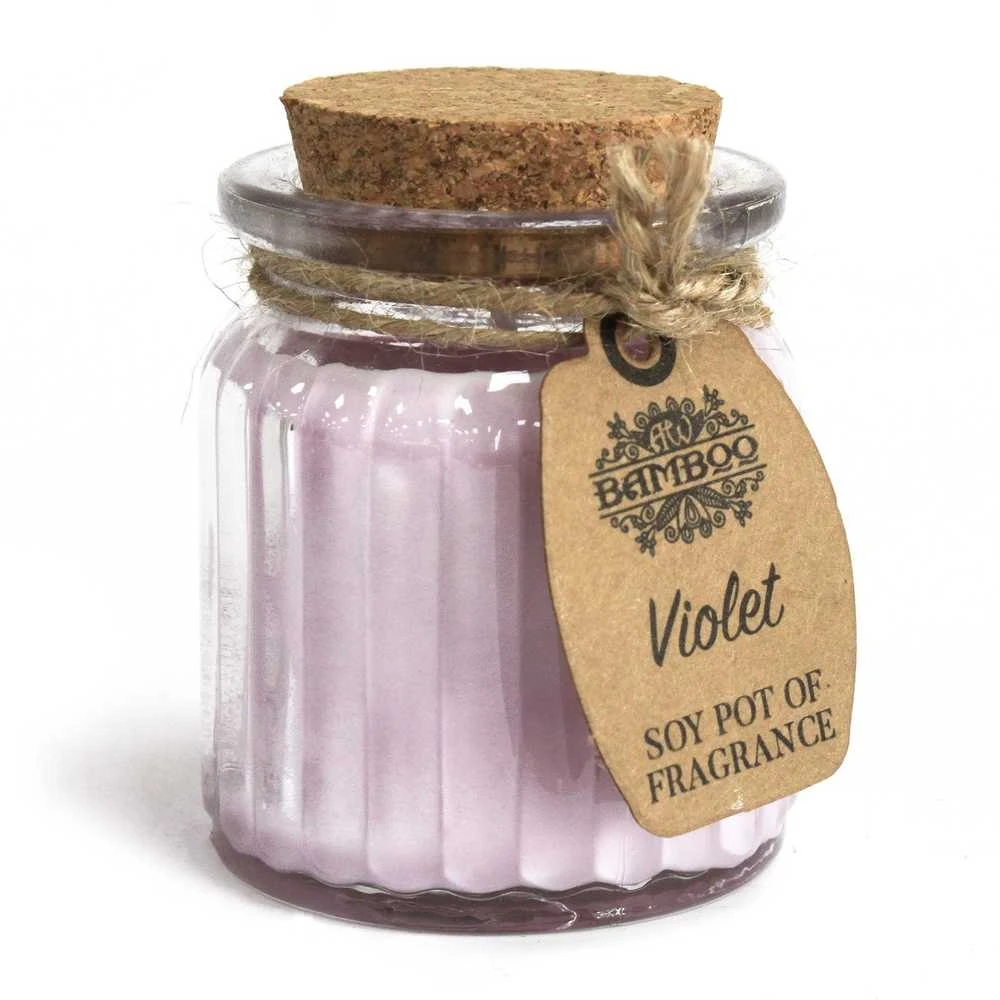 Violetinė Kvapnioji Sojų Žvakė