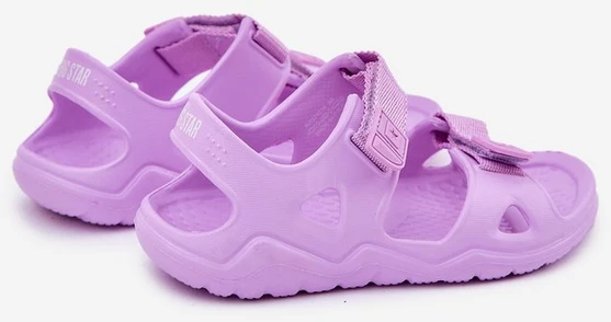Violetinės spalvos patogios putų basutės vaikams