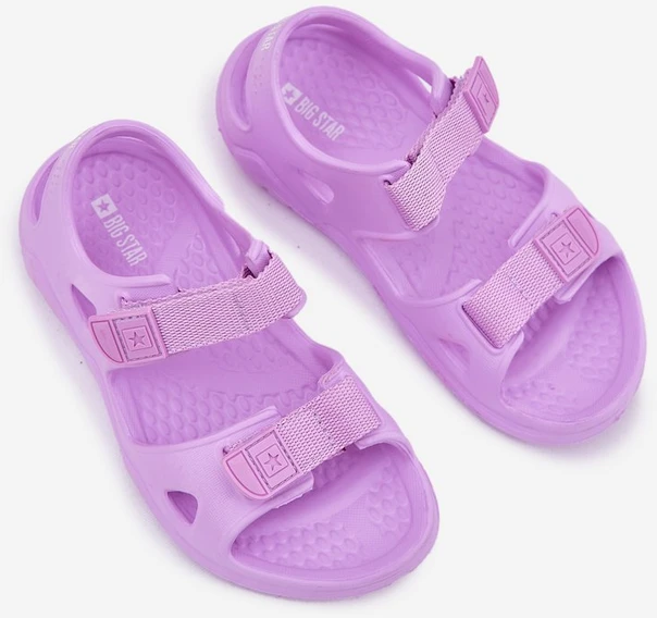 Violetinės spalvos patogios putų basutės vaikams