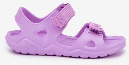 Violetinės spalvos patogios putų basutės vaikams