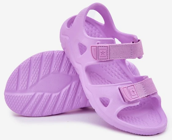 Violetinės spalvos patogios putų basutės vaikams
