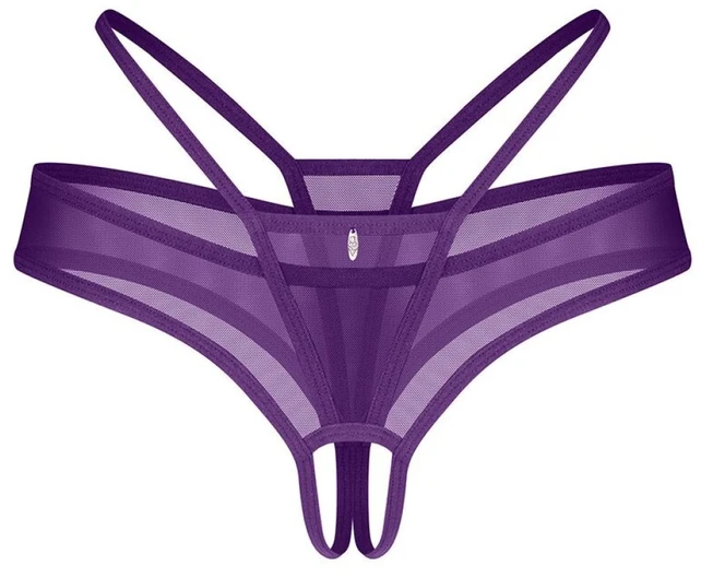 Violetiniai crotchless stringai Obsessive