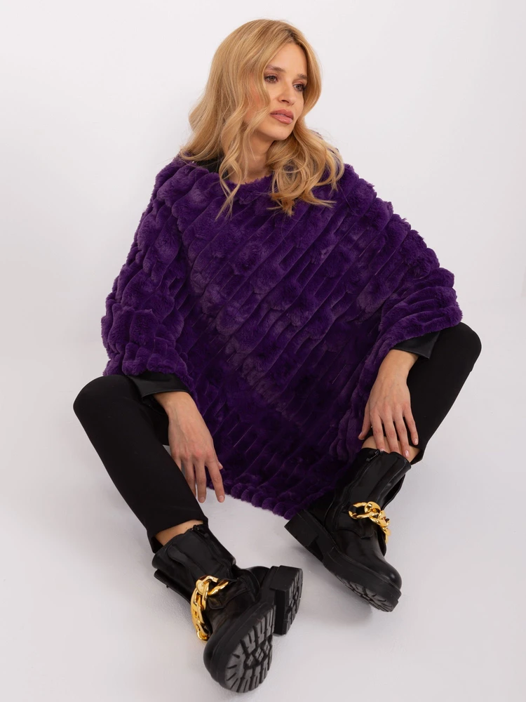Violetinis pončas oversize