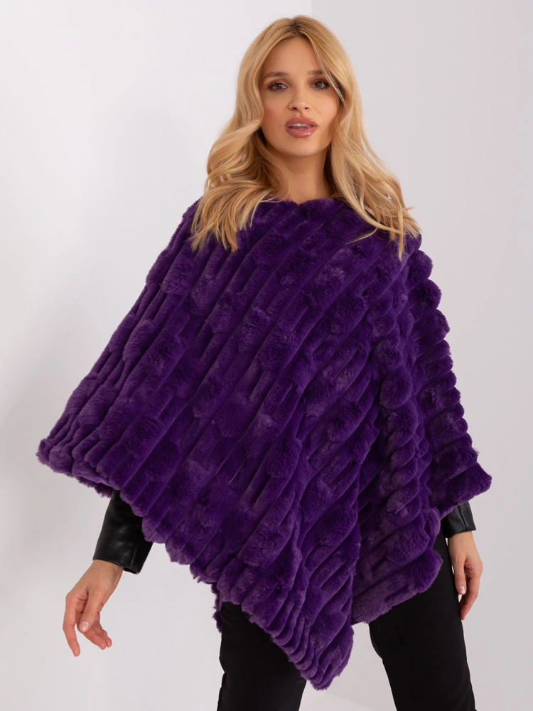 Violetinis pončas oversize