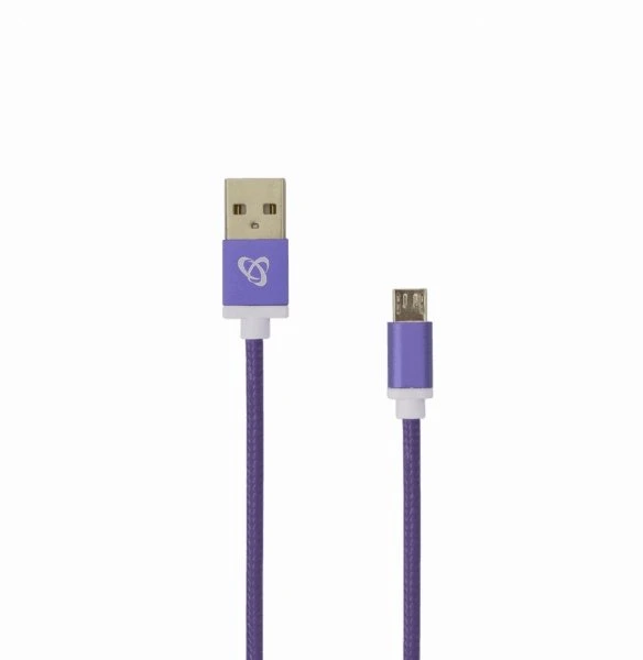 Sbox USB->Micro USB M/M 1m USB-10315U plum violertinės spalvos