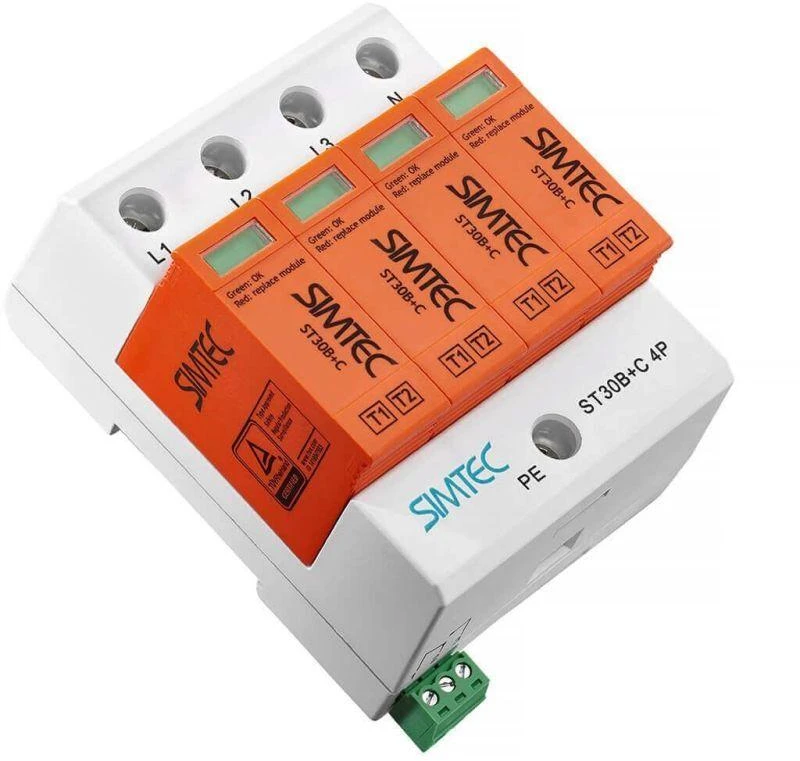 Simet „Carruzzo“ viršįtampių apsaugos įtaisas T1+T2 B+C 4P SIMTEC