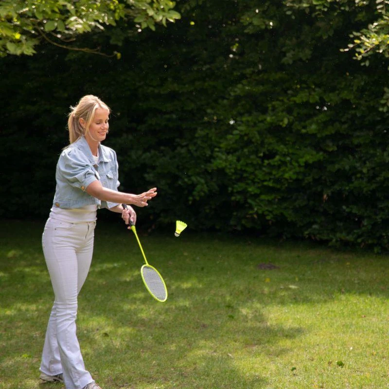 VIRTUFIT 2 VIENAME NEŠIOJAMAS BADMINTONO IR TENISO RINKINYS - SU DĖKLU IR RAKETĖMIS