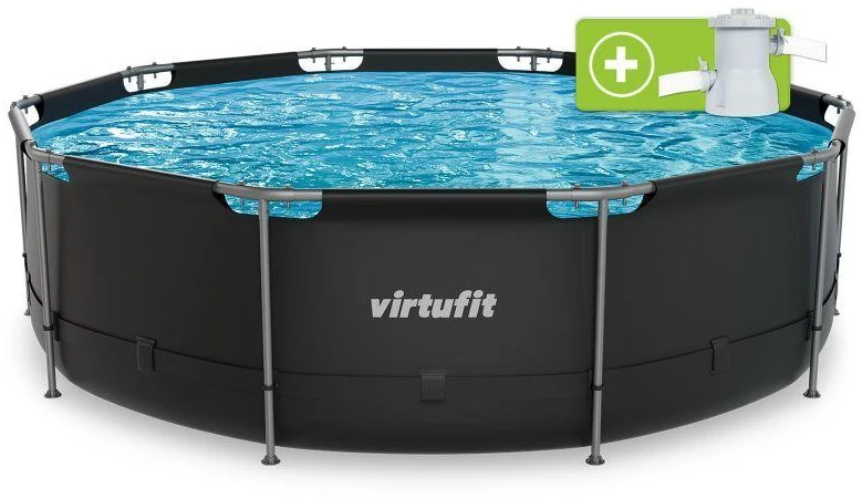 VIRTUFIT APVALUS BASEINAS 366 CM SU FILTRO SIURBLIU