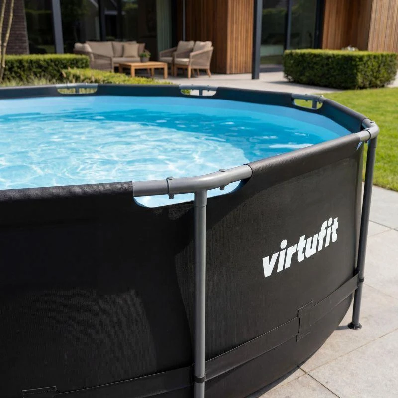 VIRTUFIT APVALUS BASEINAS 366 CM SU FILTRO SIURBLIU