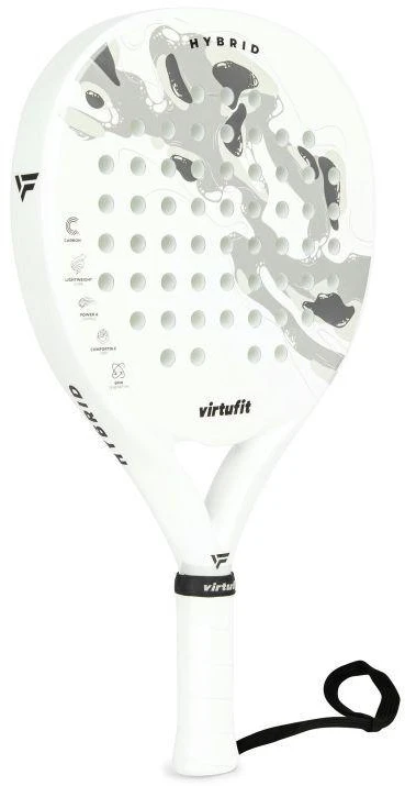 VIRTUFIT HIBRIDINĖ PADEL RAKETĖ - BALTA-PILKA