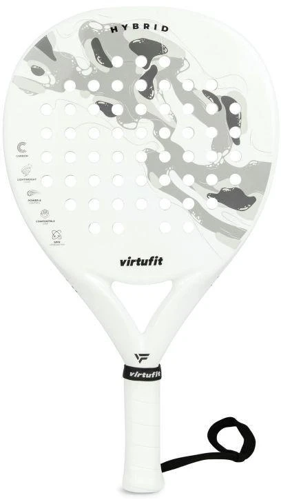 VIRTUFIT HIBRIDINĖ PADEL RAKETĖ - BALTA-PILKA