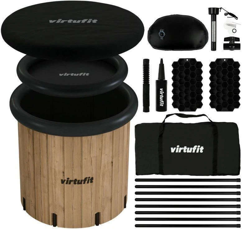 VIRTUFIT LEDO VONIA XXL - 375 LITRŲ - MEDIENOS IMITACIJA - SU PRIEDAIS