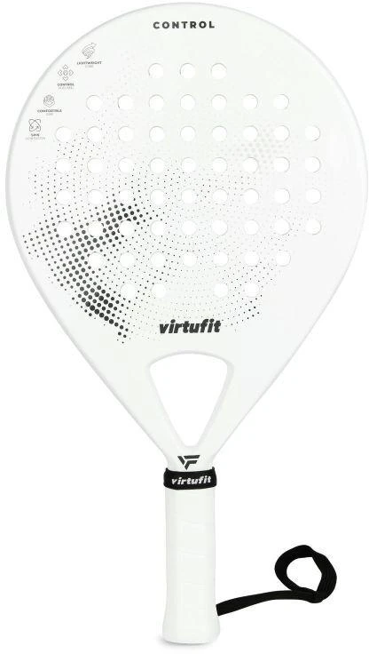 VIRTUFIT PADELIO KONTROLĖS RAKETĖ - BALTA IR JUODA