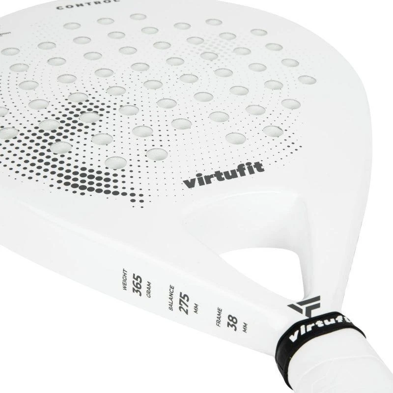 VIRTUFIT PADELIO KONTROLĖS RAKETĖ - BALTA IR JUODA