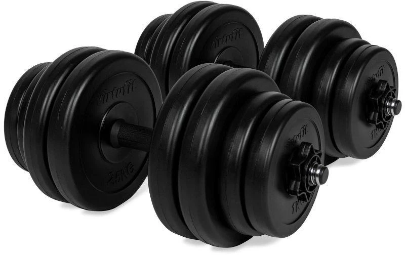 VIRTUFIT REGULIUOJAMASIS HANTELIŲ RINKINYS - VINILINIS - 2 X 14 KG