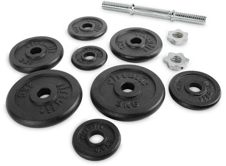VIRTUFIT REGULIUOJAMŲ PRO HANTELIŲ RINKINYS - ŠTANGOS RINKINYS - KETAUS - 1 X 15 KG