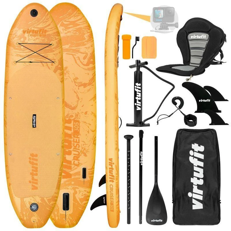 VIRTUFIT SUP LENTĖ CRUISER 305 SU SĖDYNE IR PRIEDAIS, ORANŽINĖ