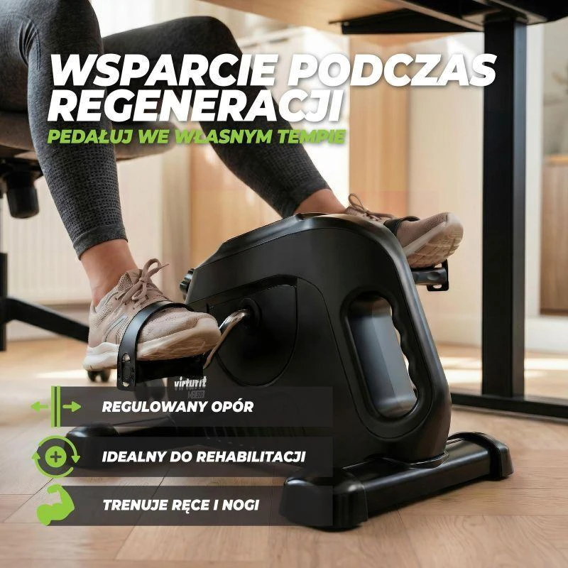 VIRTUFIT V3 SĖDIMAS DVIRATIS / TRENIRUOKLIS SU RANKENA IR KOMPIUTERIU