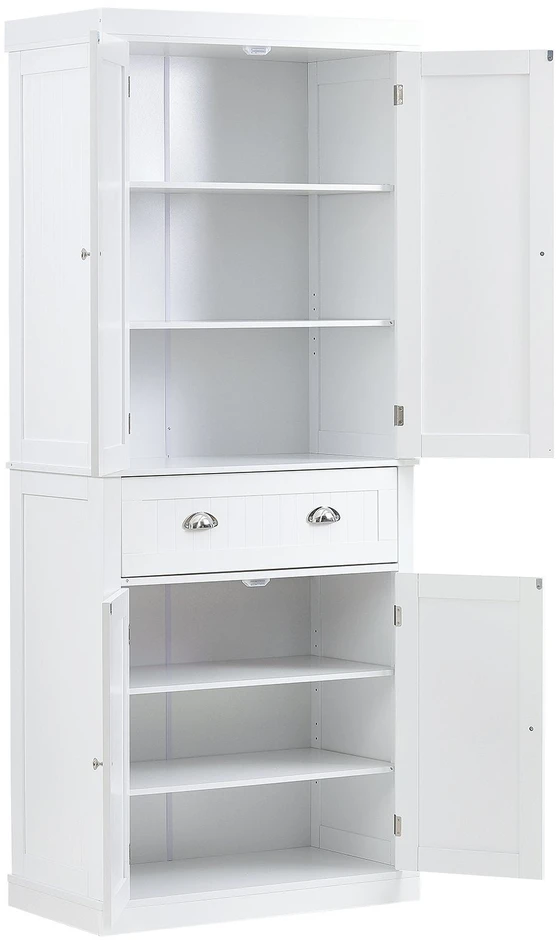 VEVOR 182 cm baltos spalvos virtuvės spintelė su lentynomis