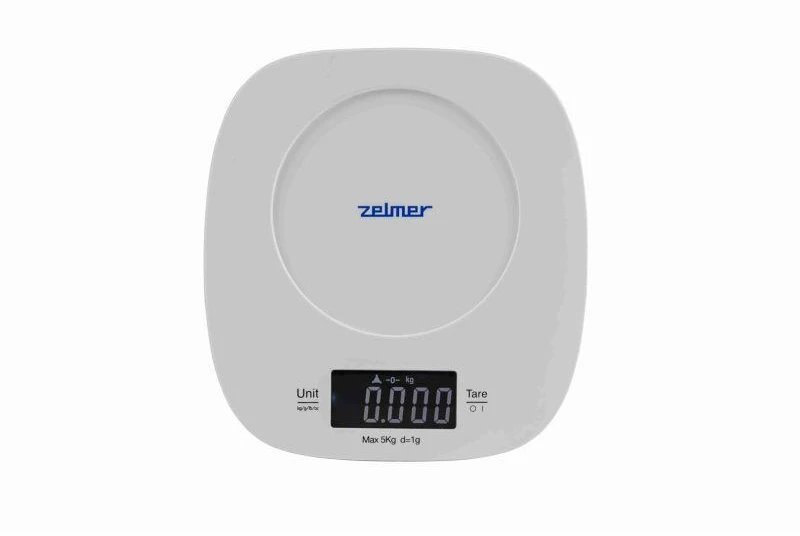 Virtuvinės svarstyklės Zelmer ZKS1451 Baltas dramblio kaulo spalvos kvadratinės elektroninės virtuvės svarstyklės
