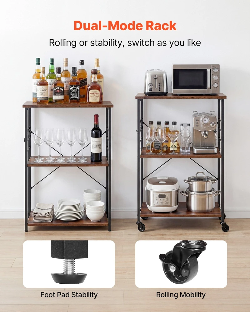 VEVOR Virtuvinis vežimėlis su ratukais
