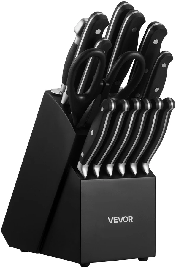 VEVOR Virtuvinis peilių rinkinys su kaladėle