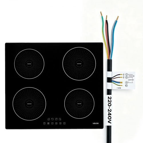 VEVOR Indukcinė kaitlentė 60 cm, 4 zonos