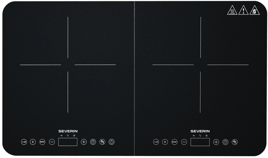 Severin DK 1027 Kuchenka dwupłytowa indukcinė juoda matinė