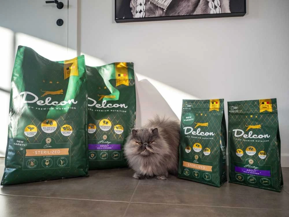 Delcon Visavertis begrūdis pašaras sterilizuotoms katėms / 8,75 kg