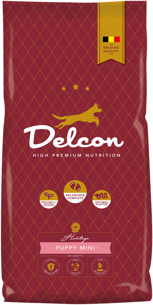 Delcon Visavertis pašaras mažiems šuniukams PUPPY MINI, mažų veislių / 3kg