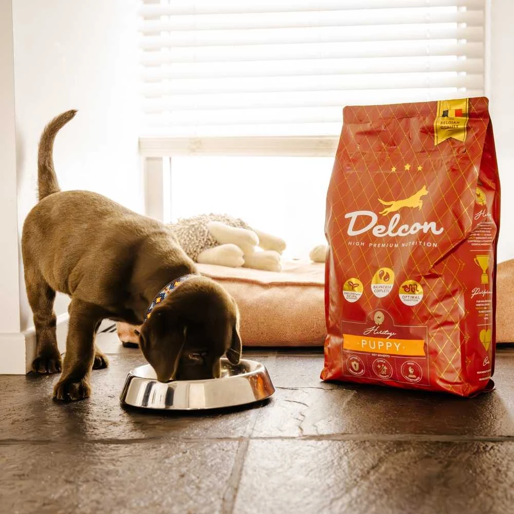 Delcon Visavertis pašaras mažiems šuniukams PUPPY, didelių veislių šunims / 3kg
