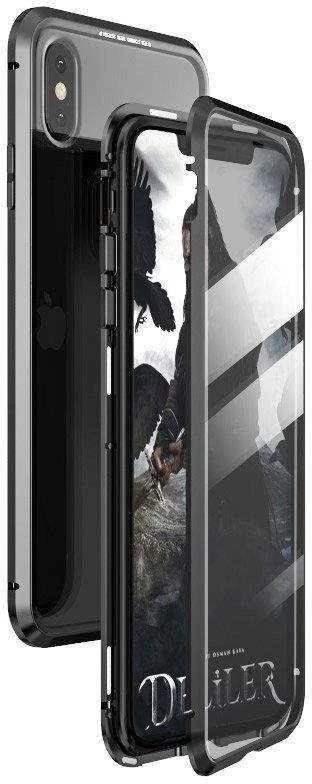 Wozinsky Full Magnetic Visas korpusas priekyje ir gale su įmontuotu stiklu Samsung Galaxy A72 4G dėklas telefonui skaidrus