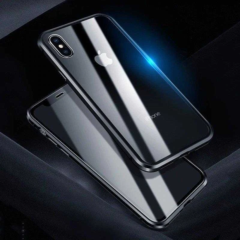 Wozinsky Full Magnetic Full Body Front and Back with built-in glass Vivo X60 dėklas telefonui juodos spalvos-dėklas telefonui skaidrus