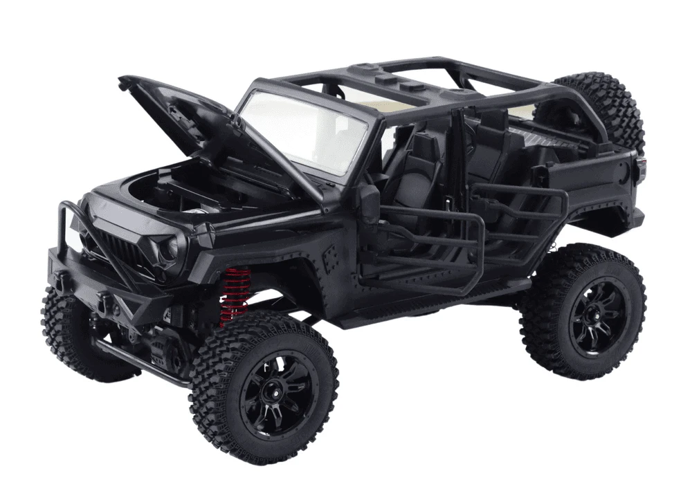 Lean Toys Juodas nuotoliniu būdu valdomas 4x4 visureigis 2.4G RC