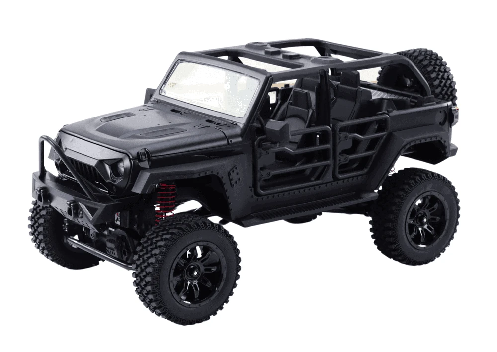 Lean Toys Juodas nuotoliniu būdu valdomas 4x4 visureigis 2.4G RC