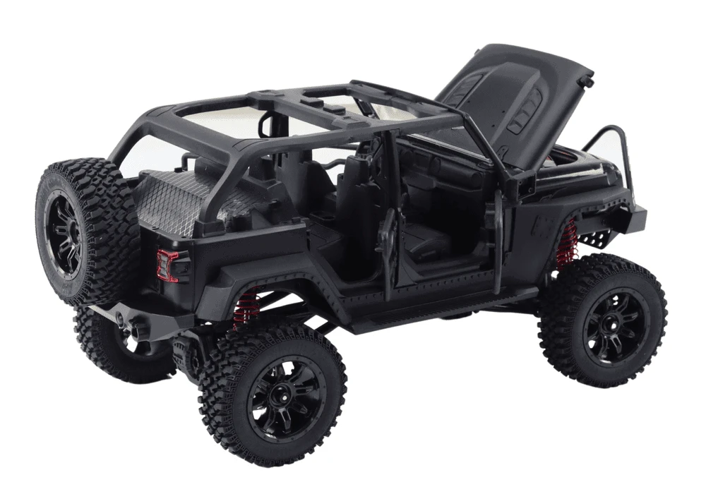 Lean Toys Juodas nuotoliniu būdu valdomas 4x4 visureigis 2.4G RC
