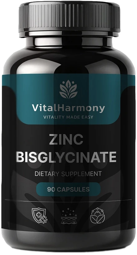 VitalHarmony Cinko bisglicinatas - 90 kapsulių