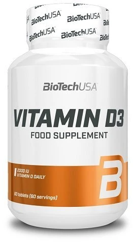 BioTech Vitaminas D3 60 Tablečių