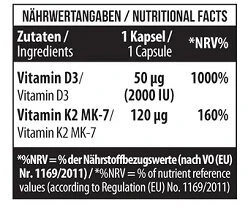 MST Vitaminas D3 + K2 + MK-7 120 Kapsulių