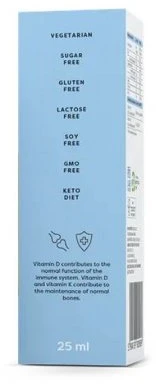Vitaminų D3 ir K2 purškalas Osavi, 25 ml, pipirmėčių skonio