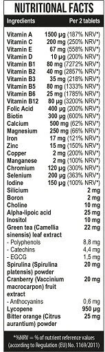 Vitaminų ir mineralų kompleksas MST Vitamin Kick 60 tablečių