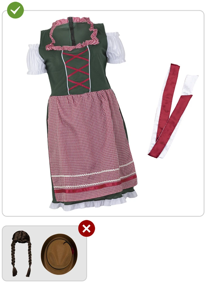 Vokiškas Oktoberfesto kostiumas moterims