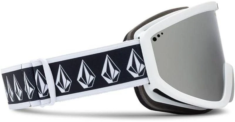 Volcom FOOTPRINTS Baltas RERUN/Sidabrinis CHROME snieglenčių akiniai sidabriniais veidrodžiais (VG0622316)