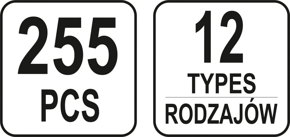 Yato „Volkswagen“ apdailos spaustukų rinkinys, 255 vnt. (YT-06663)