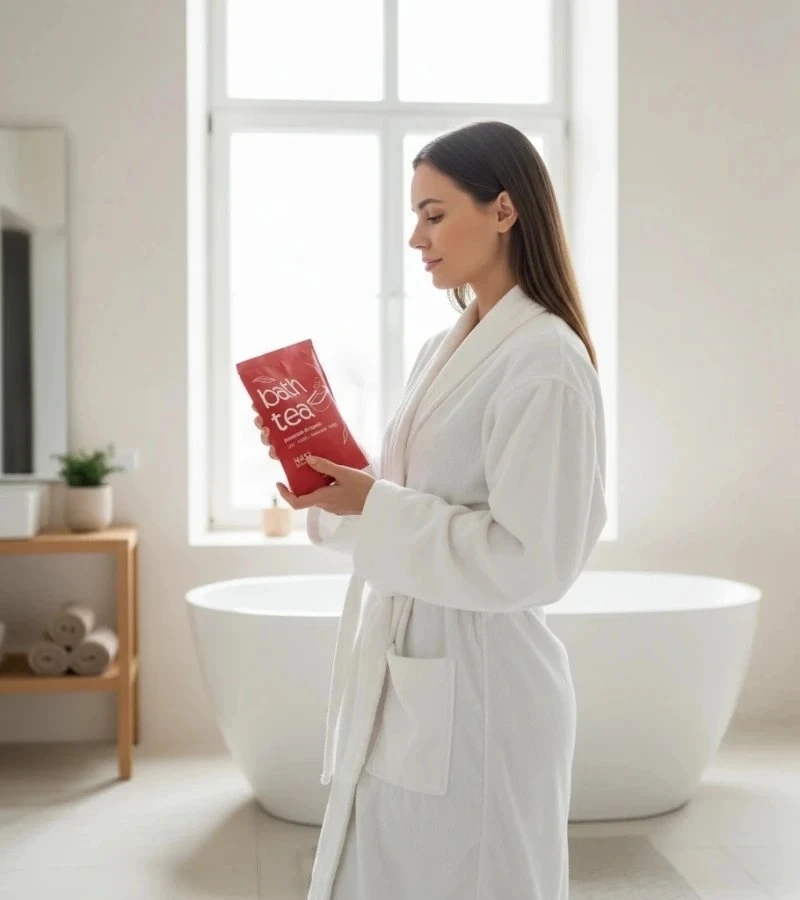 Vonios arbata su druska, rože, levanda ir mėta Nati Beauty